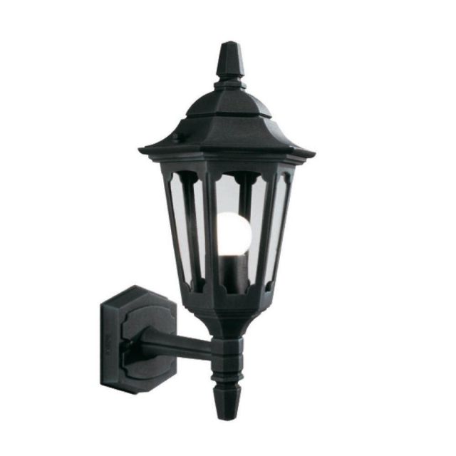 Elstead PRM1 BLACK Parish 1 Light Exterior Mini Up Wall Lantern In Black