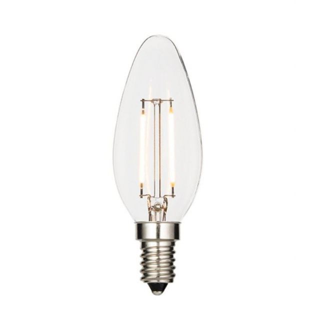 2.4 Watt SES Clear LED Candle - Warm White