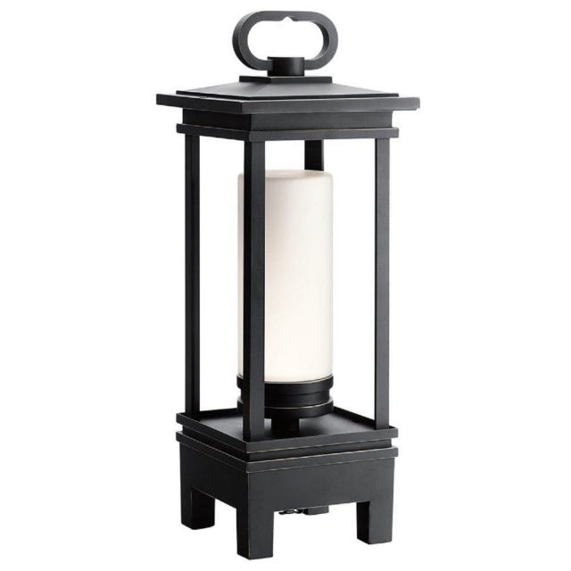 LED Portable Lantern with Bluetooth Speaker In Rubbed Bronze