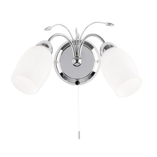 Endon 2007-2WBCH Double Wall Light In Chrome