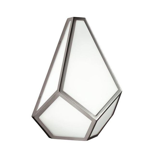 FE/DIAMOND1 Diamond 1 Light White Glass Wall Light