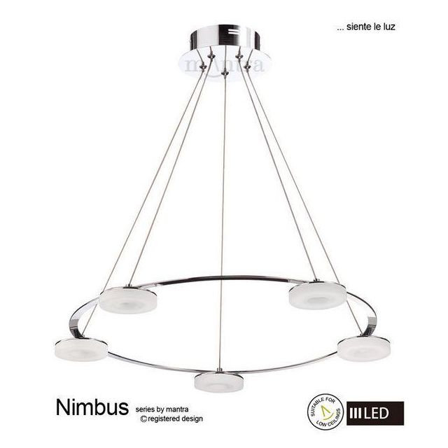 M8197 Nimbus LED 5 Light Ceiling Pendant in Chrome