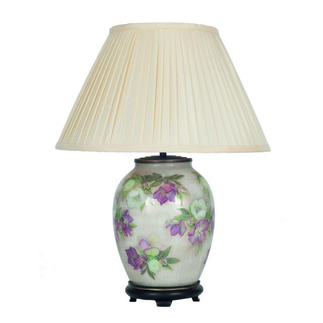 Jenny Worrall JW59 Hellebore Table Lamp With Almond Silk Shade