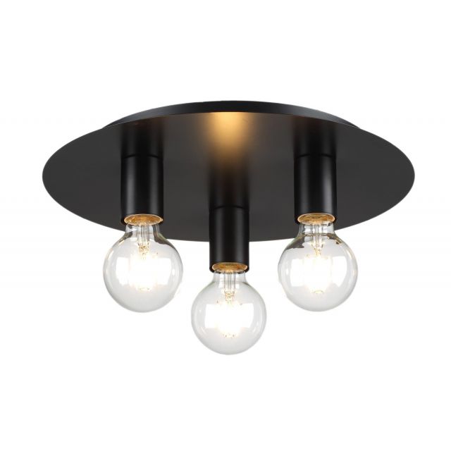 Industrial Style Ceiling Light Fitting Black