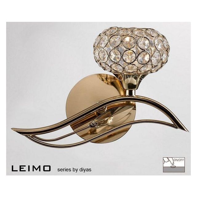 IL30961-R Leimo 1 Light French Gold Right Handed Wall Light