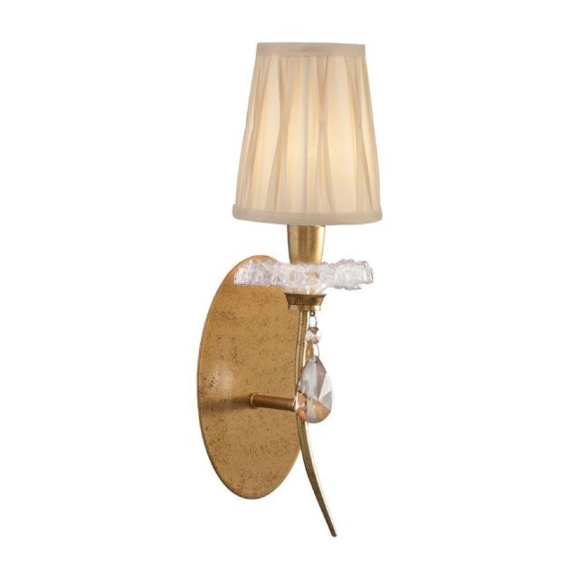 Mantra M6295 Sophie GP 1 Light Wall Light In Painted Gold With Shade