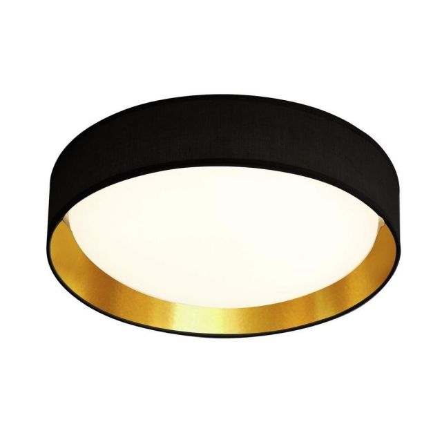 Searchlight 9371-50BGO Gianna Flush Ceiling Light In Black And Gold - Dia: 500mm