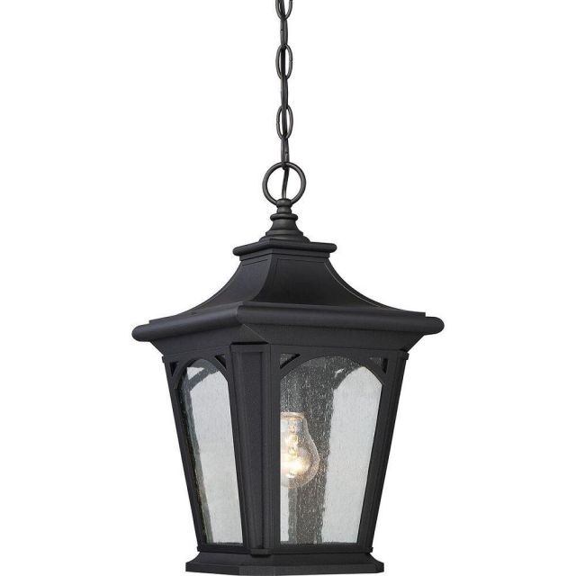 QZ/BEDFORD8/S Bedford 1 Light Small Chain Lantern Ceiling Light In Mystic Black