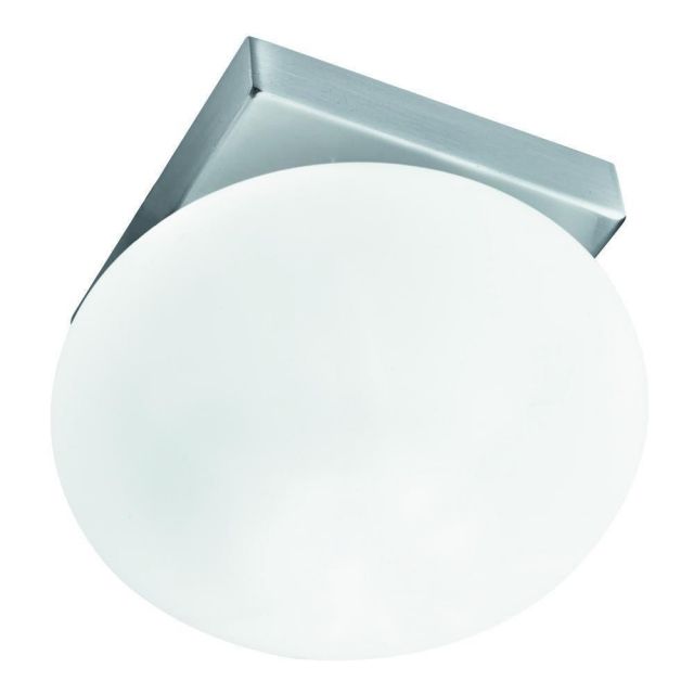 Searchlight 8060R-1SS Surface 1 Light Downlighter In Satin Silver With Oval Opal Glass