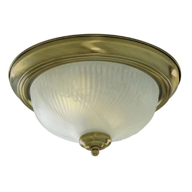 Searchlight 7622-11AB Flush fitting with Antique Brass Trim
