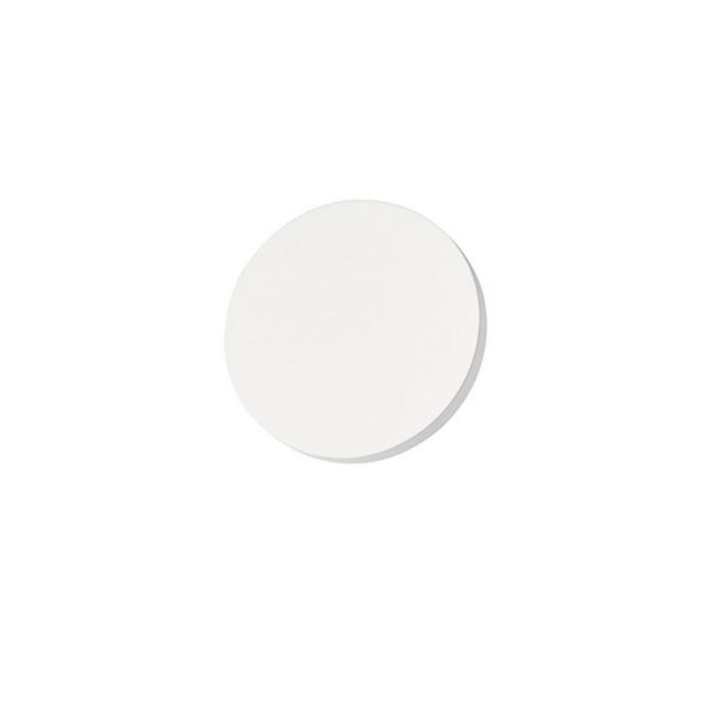 1 Light Round LED Wall Light In White Plaster - Dia: 150mm