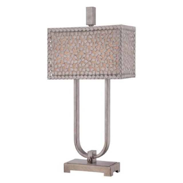 QZ/CONFETTI/TL Confetti Old Silver 2 Light Desk Lamp