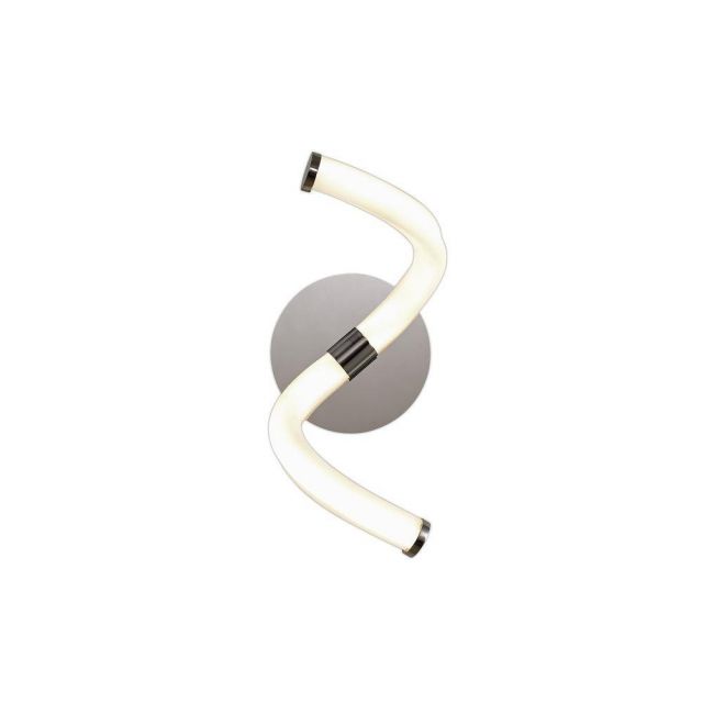 Mantra M6603 Nur II 12 Watt Wall Light In Polished Chrome And Opal White - Unswitched