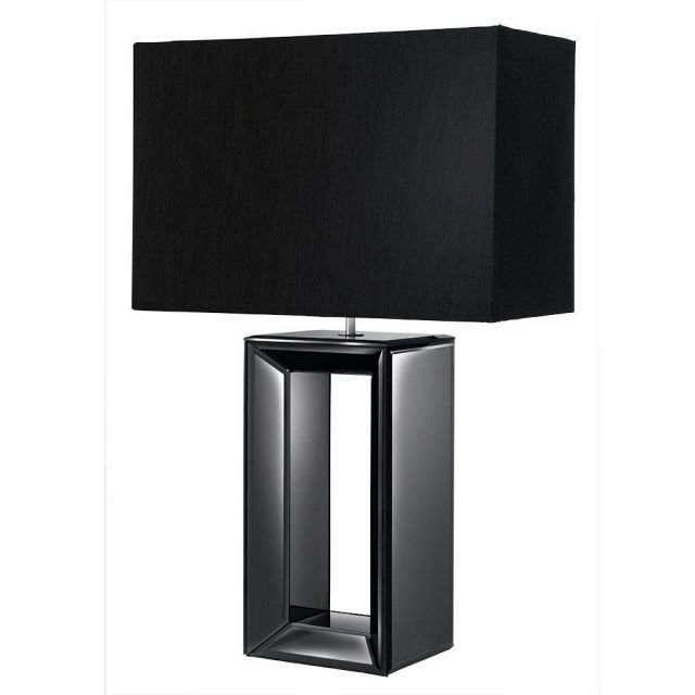 Searchlight 1610BK Large Black Mirror Table Lamp With Shade