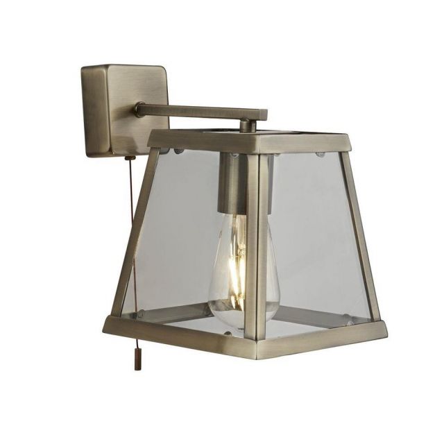 Searchlight 4611AB Voyager 1 Light Wall Light In Antique Brass