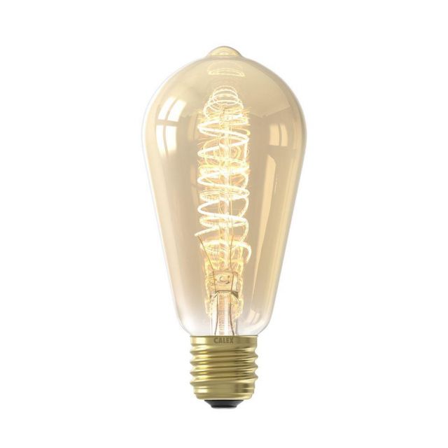 425752 Rustic Lamp E27 Edison Screw 4 Watt Bulb With A Gold Finish