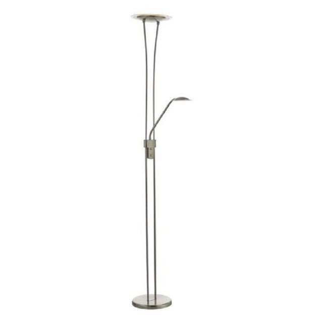 Dar HAH4946 Hahn LED Mother and Child Floor Lamp In Nickel