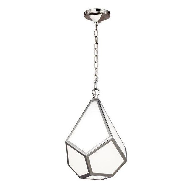 FE/DIAMOND/P/S Diamond Small White Glass Ceiling Pendant Light