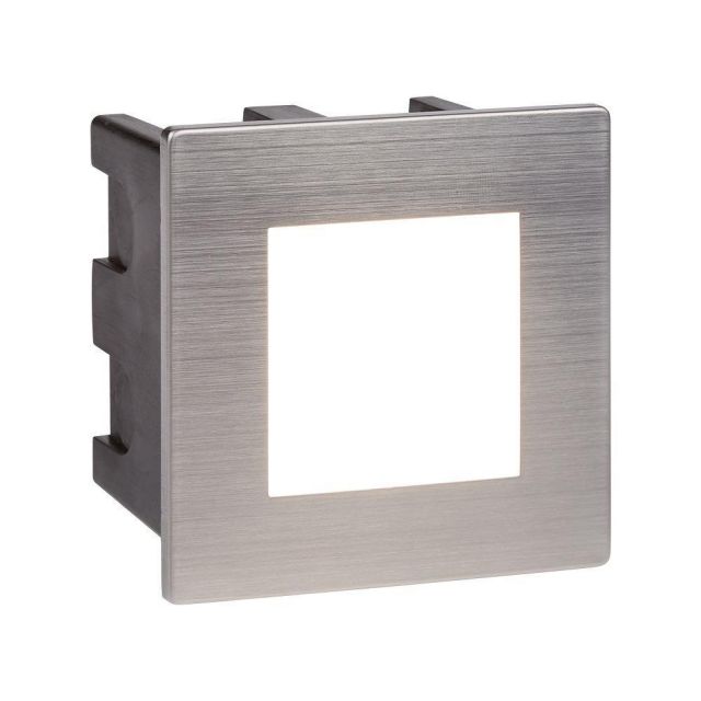 Searchlight 0761 Ankle Square Recessed Outdoor Wall Light In Stainless Steel - Length: 80mm