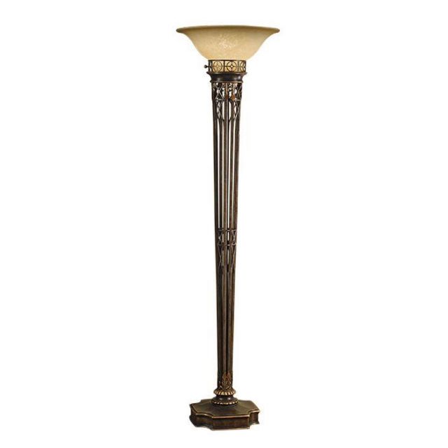 FE-OPERA-TCH Opera 1 Light Firenze Gold Torchiere Floor Lamp