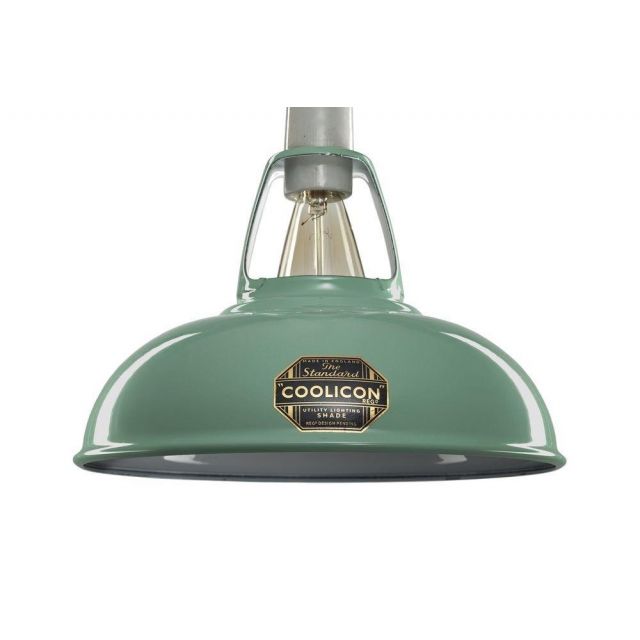 Coolicon 1 Light Small Classic Ceiling Pendant In Fresh Teal - Dia: 228mm