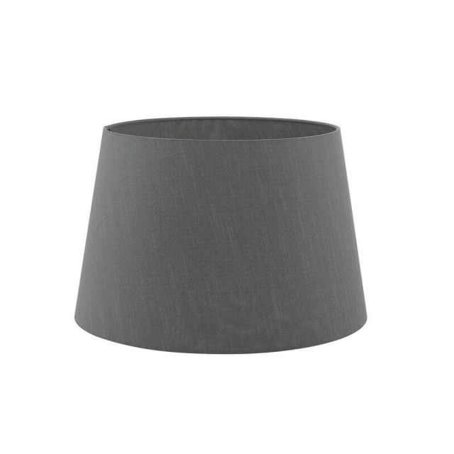Dar CEZ1839 Cezanne Tapered 450MM Slate Grey Faux Silk Drum Shade