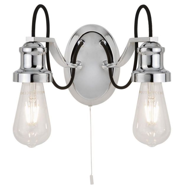 Searchlight 1062-2CC Olivia Two Light Wall Light In Chrome