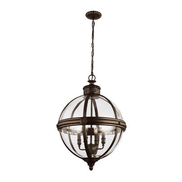 Adams 4 Light Victorian Glass Orb Hanging Ceiling Lantern