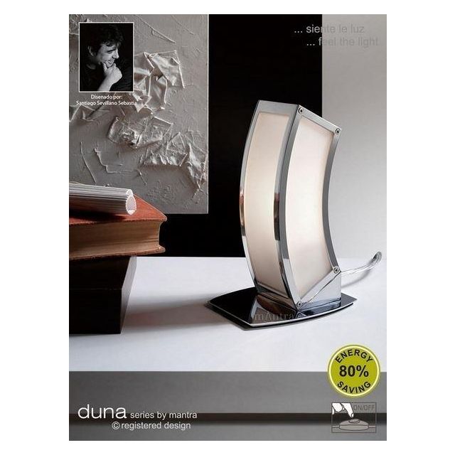 M8395 Duna Low Energy 1 Light Chrome Table Lamp