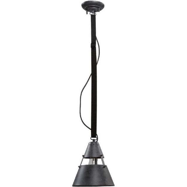 Mantra M5442 Industrial 1 Light Small Pendant In Oxide Metal - Dia: 215mm