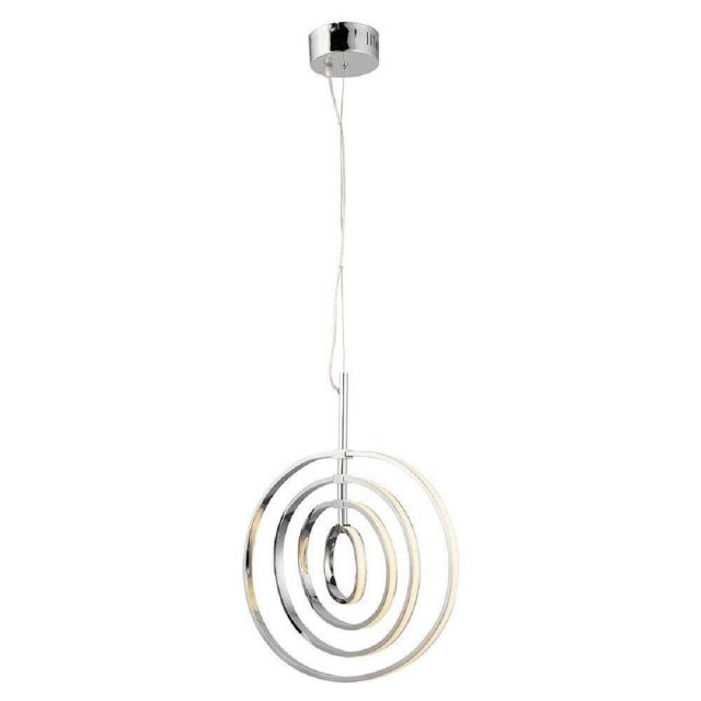 Endon 81034 Avali 4 Light Ceiling Pendant In Chrome Plate And White Acrylic