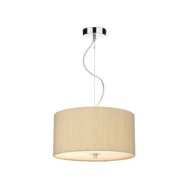 REN1041 Renoir 400MM Pendant Light In Polished Chrome With Sea Mist Gold Shade