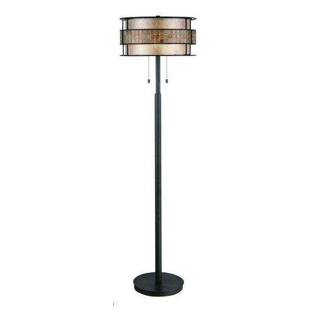 QZ/LAGUNA/FL/A 2 Light Renaissance Copper Floor Lamp
