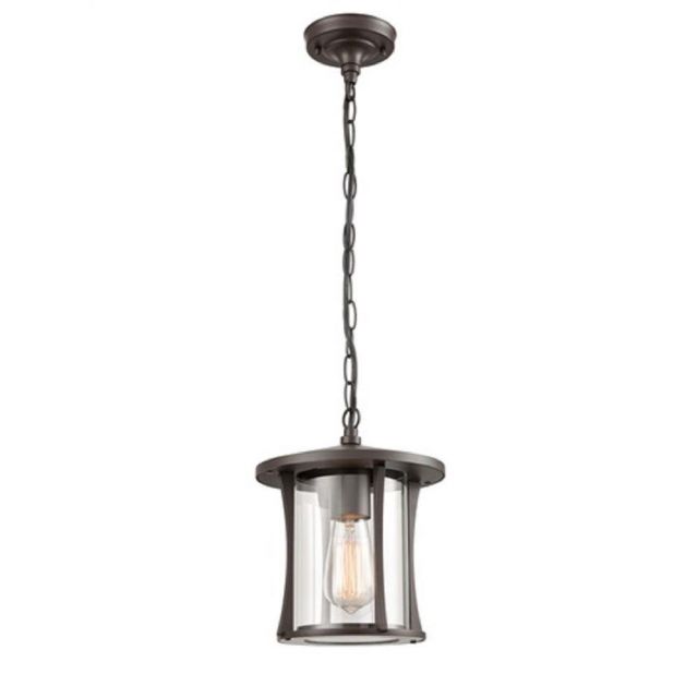 OUT6626 Exterior Outdoor Ceiling Lantern Light In Brown