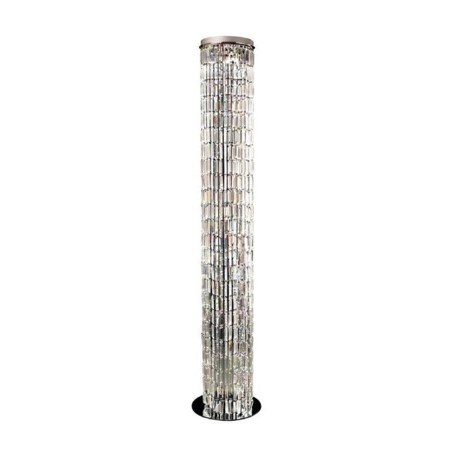 Diyas IL30074 Torre 4 Light Plate Ceiling Light In Polished Chrome
