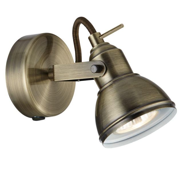 Searchlight 1541AB Focus Antique Brass Single Spotlight