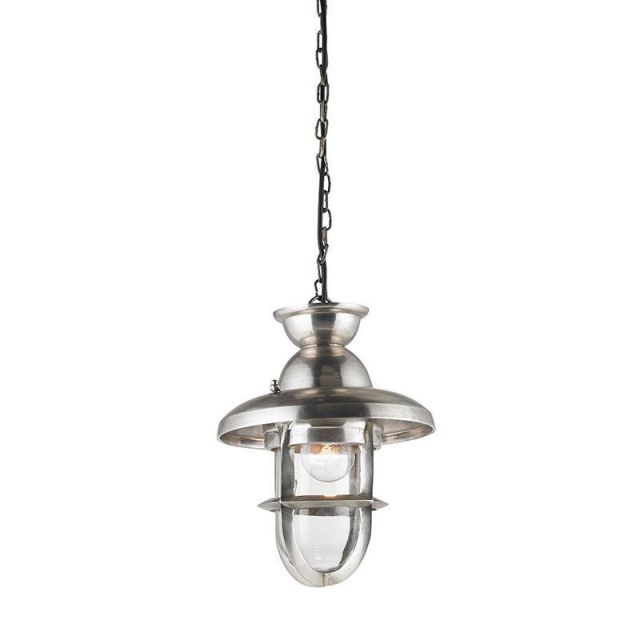 Tarnished Silver Finish And Glass Ceiling Pendant Light