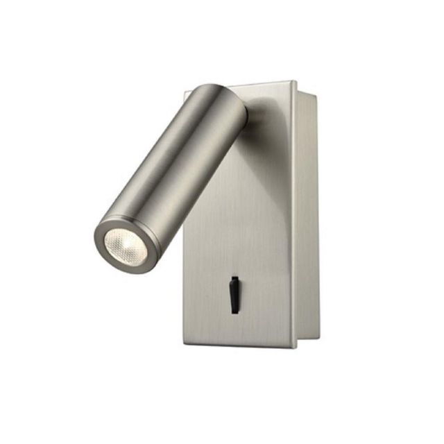 W072 Adjustable Recessed LED Wall Reading Light In Satin Nickel