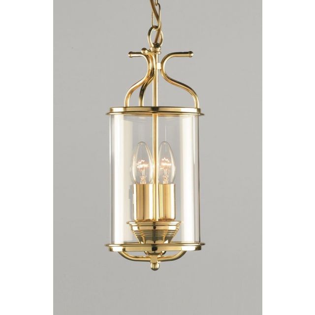 LG00029/PB Polished Brass Circular Hanging Ceiling Lantern