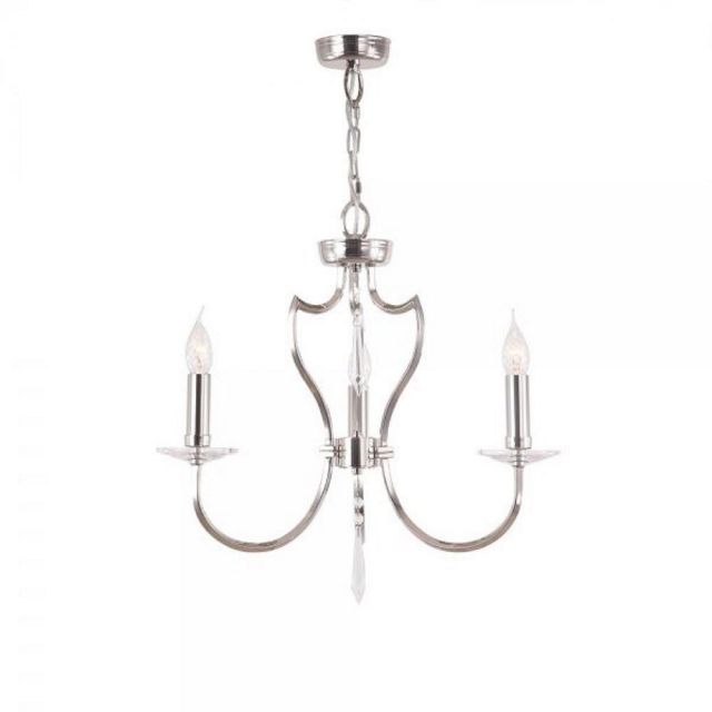 Elstead PM3 PN Pimlico 3 Light Multi Arm Ceiling Light In Polished Nickel - Fitting Only
