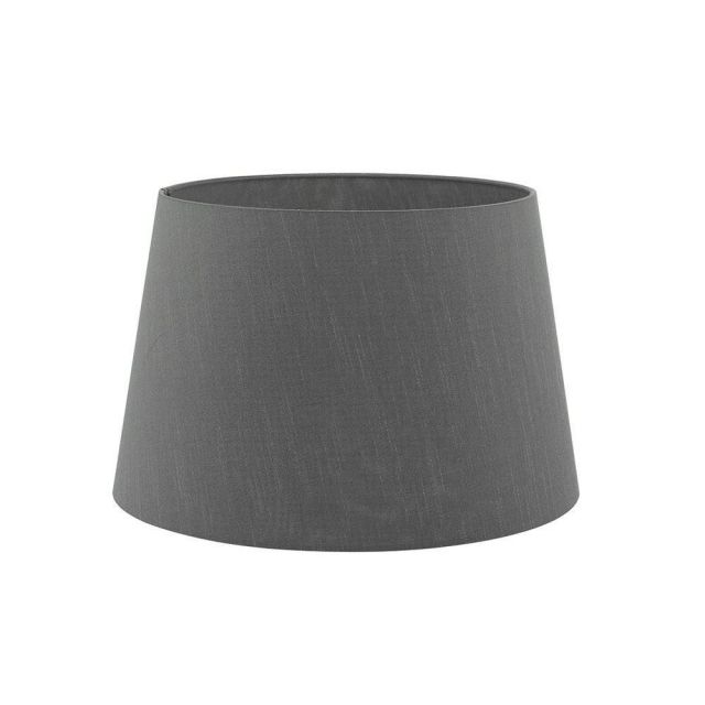 Dar CEZ1639 Cezanne Tapered 400MM Slate Grey Faux Silk Drum Shade