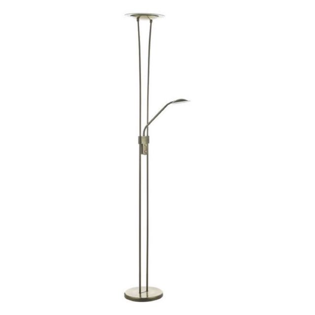 Dar HAH4975 Hahn LED Mother and Child Floor Lamp In Antique Brass