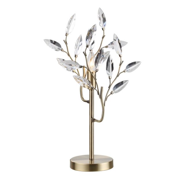 Willow design Table Lamp with Clear Leaves