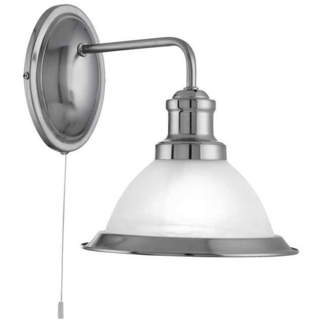 Searchlight 1481SS Bistro Single Wall Light in Satin Silver
