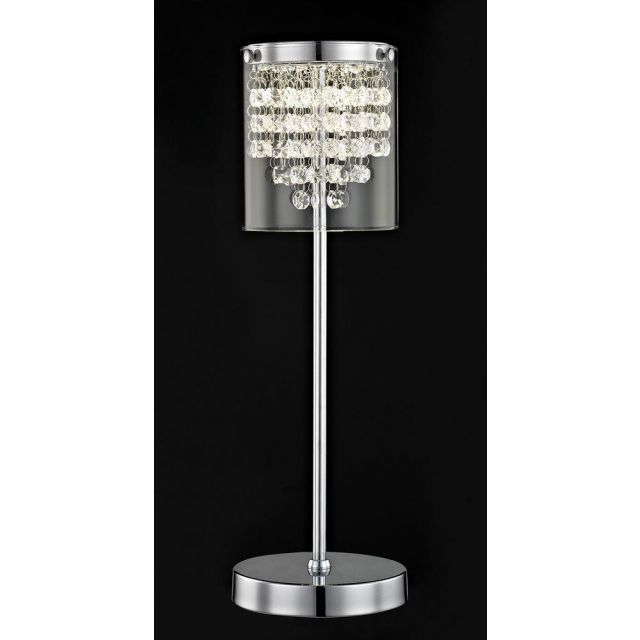 Impex LED608242/01/TL/CH Florina One Light Table Lamp In Chrome