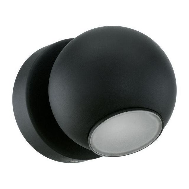 92382 Nago LED Outdoor Galvanised Steel Wall Light in Black