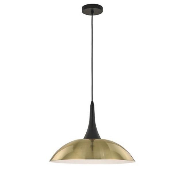 PH158 One Light Ceiling Pendant Light In Brushed Gold Metal - Dia: 455mm