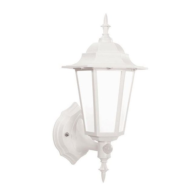 Saxby 54556 Evesham Outdoor PIR Wall Light in White
