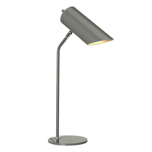 Elstead QUINTO/TLGPN Quinto 1 Light Table Lamp In Grey And Nickel