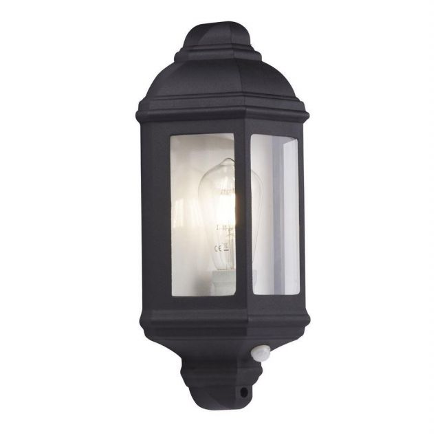 Searchlight 280BK-PIR Outdoor PIR Security Wall Lantern Light